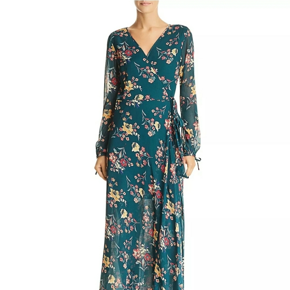 🎉 NEW Band of Gypsies Floral Kimono Wrap Dress Summer Duster XS